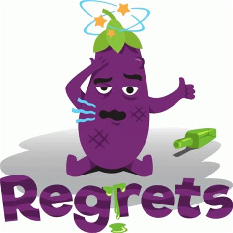 Regrets Eggplant Life Sticker Regrets Eggplant Life Joypixels