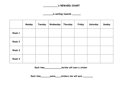 I would try and catch the good behaviors so that they. 44 Printable Reward Charts for Kids (PDF, Excel & Word)