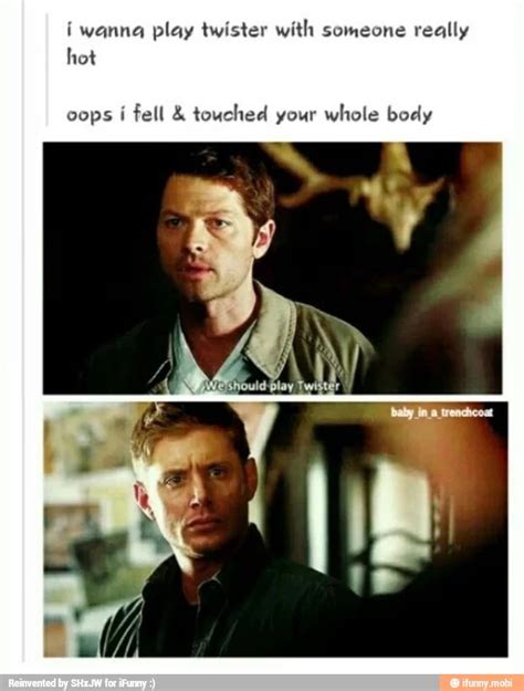 Dean And Cas Destiel Funny Supernatural Memes Supernatural Funny