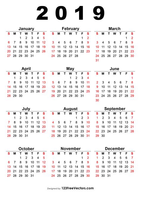 Printable 2019 Calendar With Week Numbers Blank Calendar With Week
