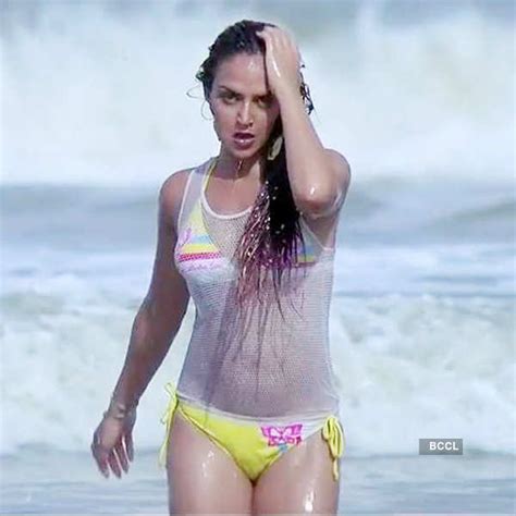 Esha Deol In Sexy Yellow Bikini Exposing Her Sexy Body On Beach In Her Movie Dhoom