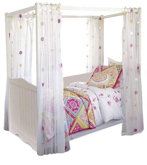I think this was my very first pinterest project!! little girl canopy bed | Girls bed canopy, Little girl ...