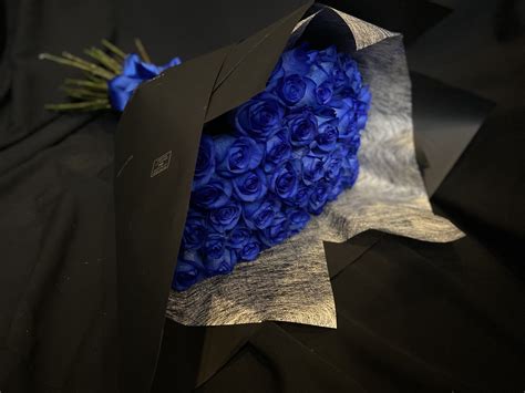 Blue Rose Bouquet By Blue House Flowers