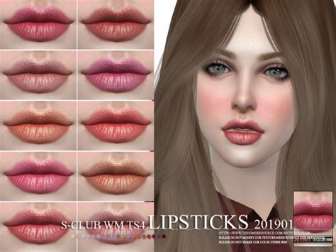 The Sims Resource Lipstick 201901 By S Club Sims 4 Downloads