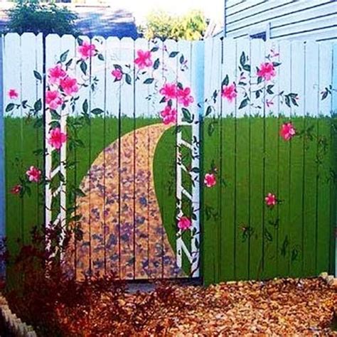 Colorful Painting Ideas For Fences Adding Bright Decorations To Yard