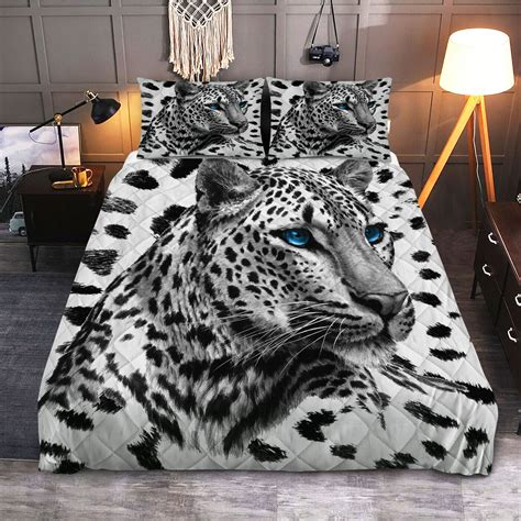 Snow Leopard Quilt Bedding Set