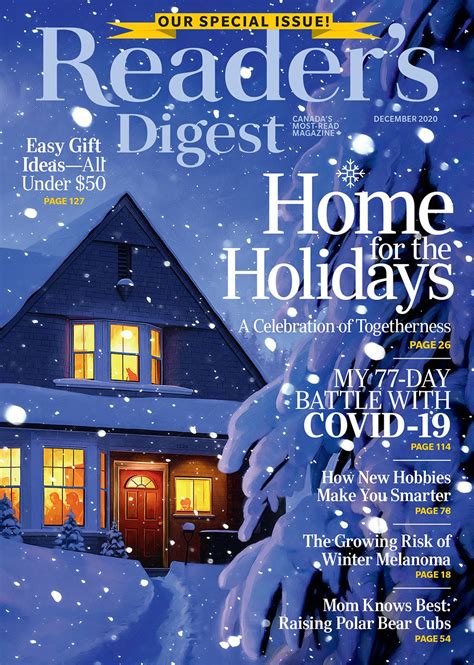 Inside The December 2020 Issue Of Readers Digest Canada Readers Digest