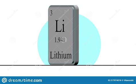 Lithium Element Of The Periodic Table Of The Mendeleev System Stock