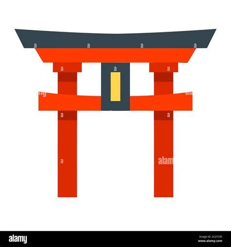 Culture Of Japan Koi Temple Shinto Shrine Entrance Illustration Red