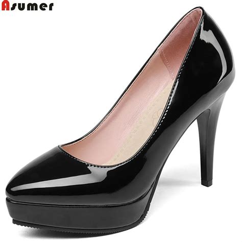 Asumer Big Size 34 43 Fashion Spring Autumn Newwomen Pumps Pointed Toe Ladies Shoes Shallow