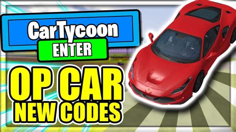 All New Secret Op Codes Roblox Car Tycoon Youtube