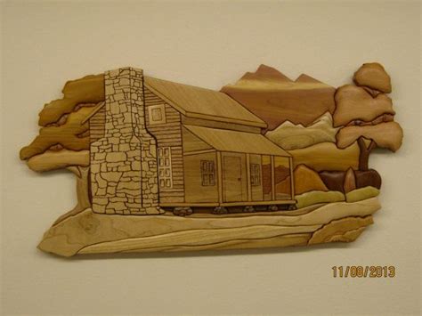 Cabin In The Meadows Intarsia Carved By Rakowoods By Rakowoods 26800