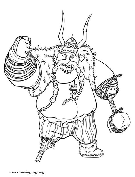 Hiccup and his dragon toothless in this picture you meet the hero viking hiccup and his faithful. How to Train Your Dragon - Gobber coloring page