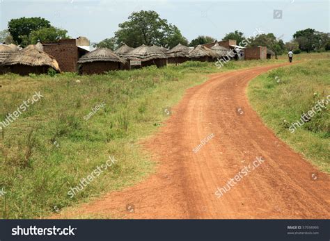 Small Rural Village In Uganda The Pearl Of Africa Stock Photo