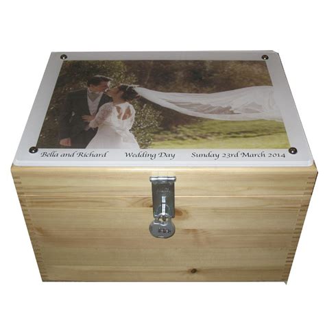 Custom acrylic candle box with wooden base. Photo on Acrylic on Wooden Wedding Keepsake Box ...