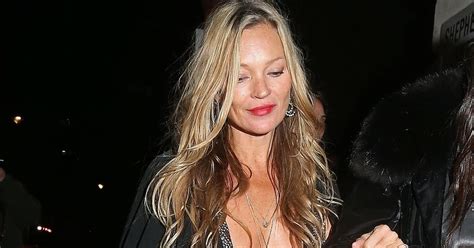 Kate Moss Suffers Wardrobe Mishap In Daringly Low Sheer Dress As She Parties Till Am Mirror