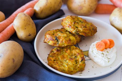 Gemüse-Kartoffel Taler mit Käse