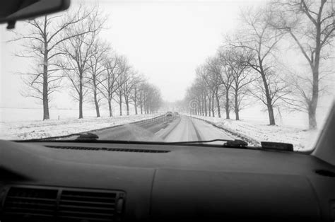 Winter Driving Stock Photo Image Of December Frost 65562478