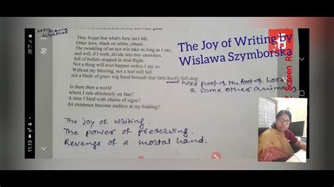 The Joy Of Writing By Wislawa Szymborska Youtube
