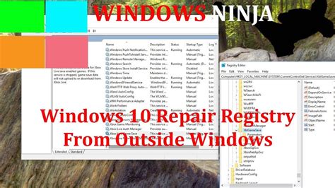 Windows 10 Repair Registry From Outside Windows Youtube