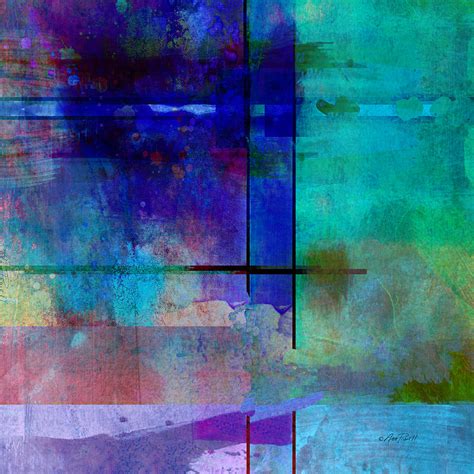 Abstract Art Rhapsody In Blue Square Photograph By Ann Powell Fine