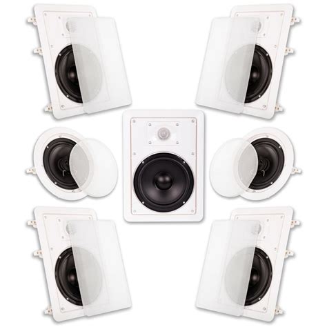 These ceiling speakers are suited to the job. Acoustic Audio by Goldwood In Wall/Ceiling 1750-Watt 6.5 ...
