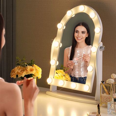 Buy Luxfurni Hollywood Lighted Vanity Makeup Mirror W 13 Led Lights