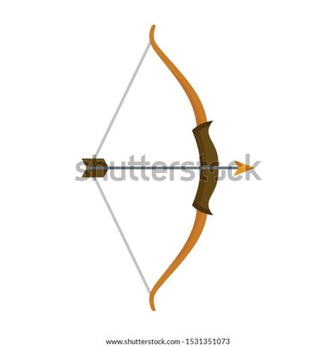 Archer Bow Icon Flat Illustration Archer Stock Vector Royalty Free