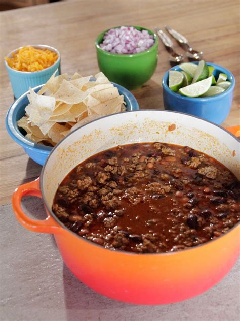 Simple Perfect Chili Recipe From Ree Drummond Via Food Network Food Network Recipes Recipes