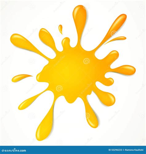 Yellow Splash Stock Illustration Illustration Of Dripping 55296223