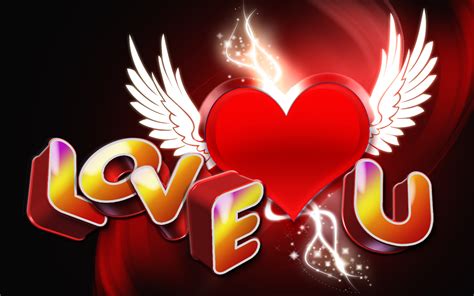 I Love You You Are My Angel Love Red Heart 3d Angel Wings 4k Ultra Hd ...