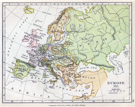 Political Map Of Europe 1815