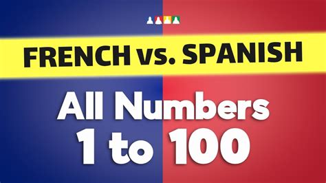 French Vs Spanish Numbers In Spanish And French Español Y Francesa