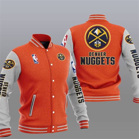 Denver Nuggets 2de0806 Nba Hooded Varsity Jacket Fleece Jacket Meteew