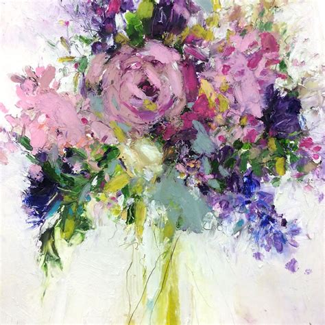 Thank you for supporting at these times! Original wedding bouquet paintings | Flower painting ...