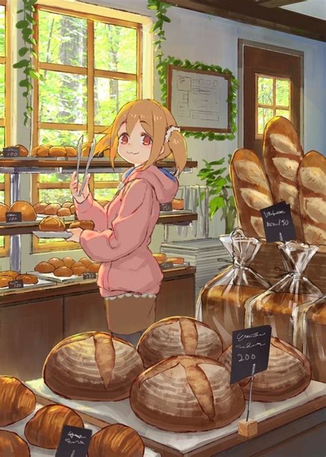 Bread Shop Original Moescape Kawaii Anime Girl Anime Art Girl