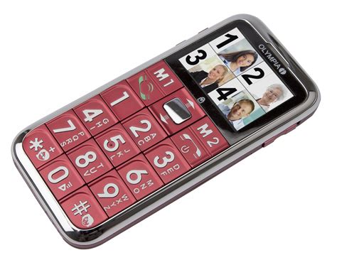Olympia Chic Ii Senior Comfort Large Buttons Mobile In Red Picture