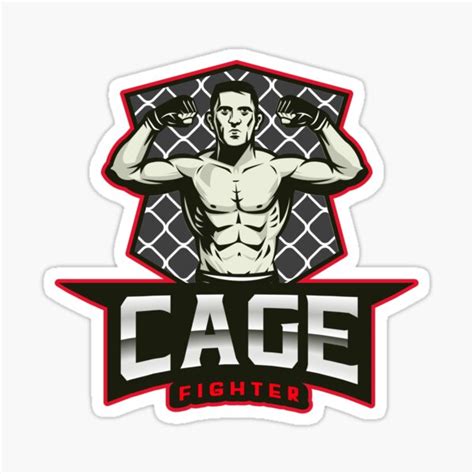 Cage Fighter Sticker For Sale By Gymfreak Nation Redbubble