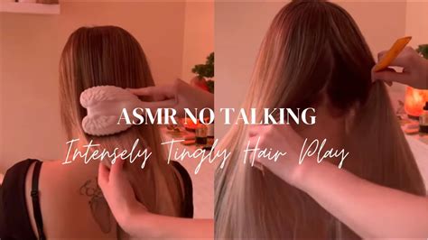 Asmr The Most Tingly Hair Play On Lovely Long Hair Brushing And Combing Comfort On A Stormy Night