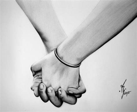 Holding Hands Drawing