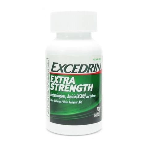 Excedrin® Extra Strength 500mg 100 Capletsbottle Mcguff Medical Products