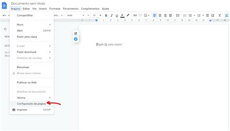 Margem No Google Docs