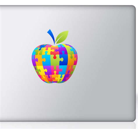 Autocolante para macbook maçã colorida TenStickers