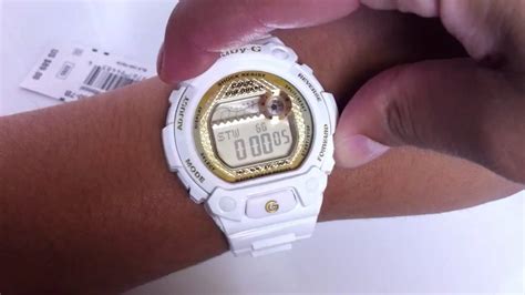 The watches are shock and water resistant with multiple daily alarms and stopwatch functions. Casio Baby-G G-Lide Tide Graph Watch BLX100-7B - YouTube