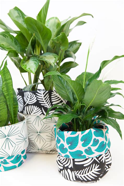 Brighten up Your Houseplants with DIY Fabric Planters | Spoonflower Blog