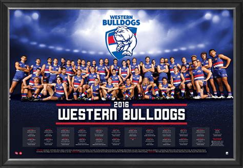 West coast eagles vs western bulldogs. Western Bulldogs 2016 Team AFL Poster Framed Official AFL ...