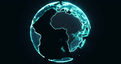 Green and blue map, world map, continents, clouds, sea, atmosphere. Pixel 3d Planet Earth Animation. Stock Footage Video (100% ...