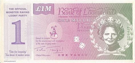 The Million Pound Note Pam West British Bank Notes