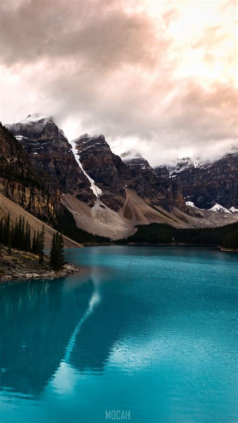 Moraine Lake Mountain Lake Body Of Water Natural Landscape Oppo