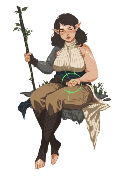 Female Elf Druid With Images Fantasy Character Design Character